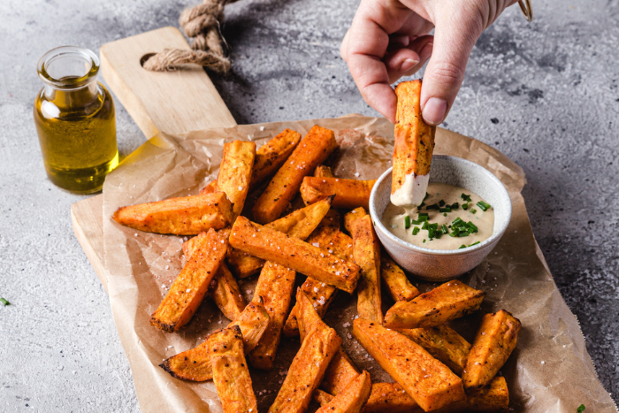 Bâtonnets de Patate Douce au Four