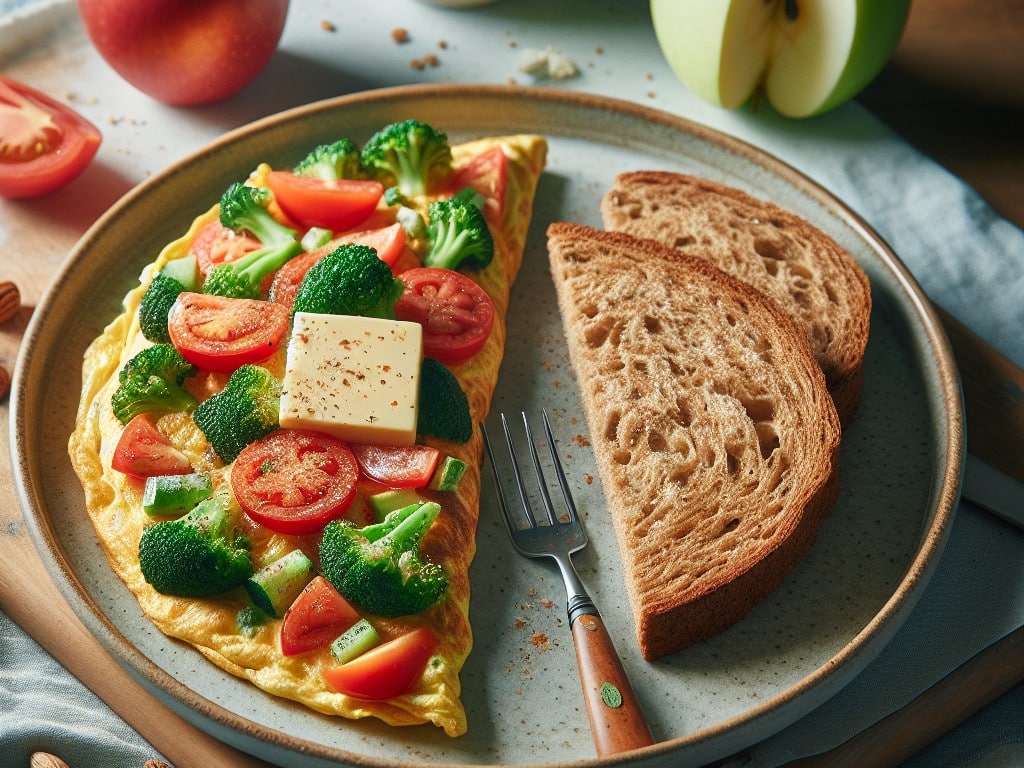 Omelette 4 Œufs + Pain Complet