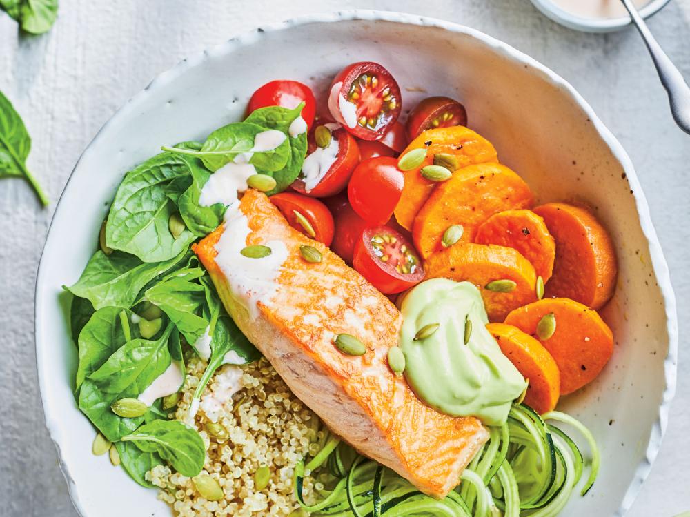 Saumon au Four – Courgettes – Patate Douce