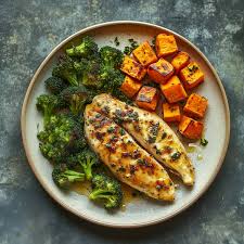 Poulet Rôti – Patate Douce – Brocoli