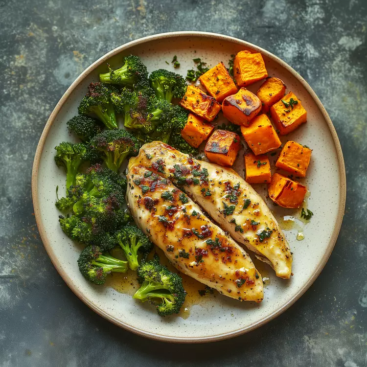 Filet de Poulet – Patate Douce – Épinards