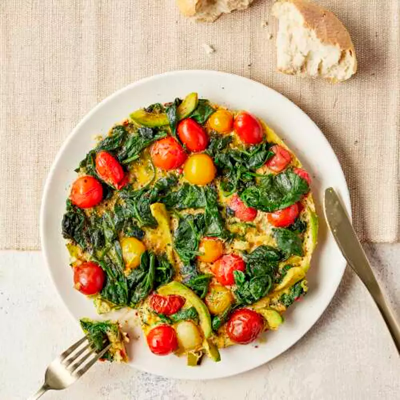 Omelette Épinards – Tomates – Avocat