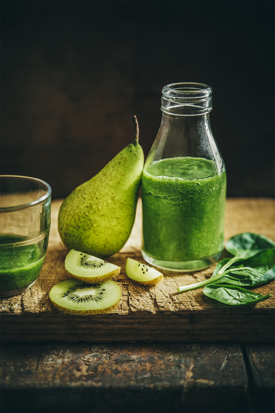 Smoothie Vert – Épinards – Kiwi – Pomme
