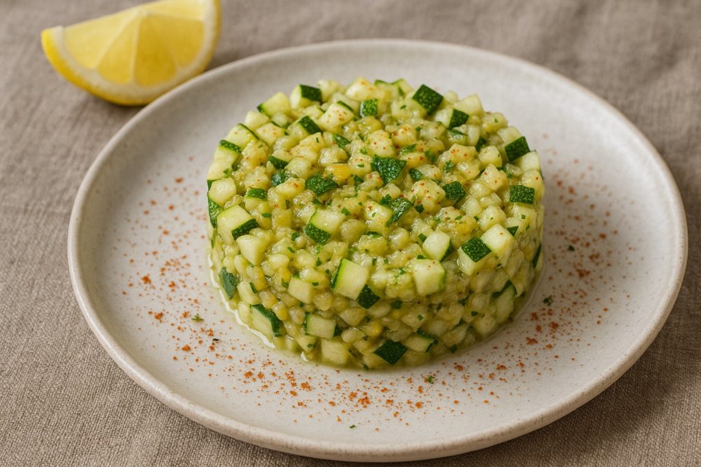 Tartare de Courgette – Amande – Citron